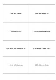 English Worksheet: Retelling of the story