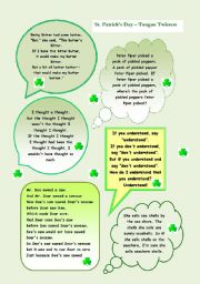 English Worksheet: St Patrickd day - A bit of English fun!