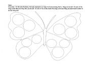 English Worksheet: Butterfly Graphic Organizer
