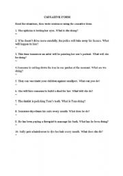 English Worksheet: Causative