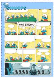 English Worksheet: SMURFS VII - COMIC + READING