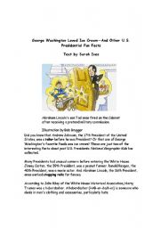 English Worksheet: George Waschington Loved Ice Cream