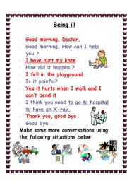 English Worksheet: At the Doctors