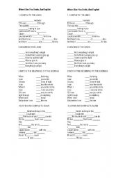English worksheet: When I see you smile_listening activity