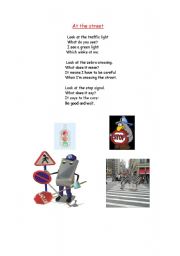 English worksheet: At the street