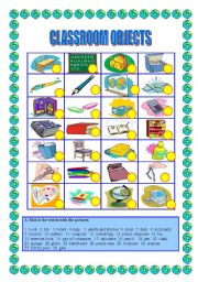 CLASSROOM OBJECTS - MATCHING