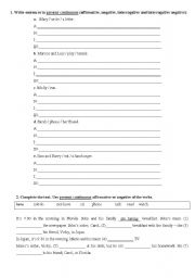 English Worksheet: Present continuous