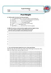 English Worksheet: Past Simple - exercises