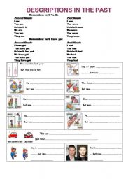 English Worksheet: DESCRIPTIONS: PAST AND PRESENT