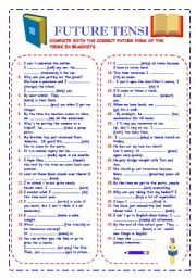 English Worksheet: Futures tenses