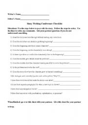 English worksheet: Story Editing