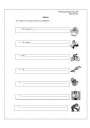 English Worksheet: Future (going to)
