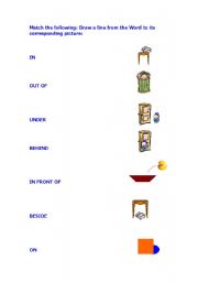 English worksheet: PREPOSITIONS ACTIVITIES