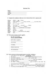 English worksheet: Entrance Test