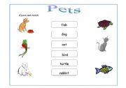 English worksheet: Pets