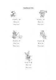 English worksheet: Can / Cant