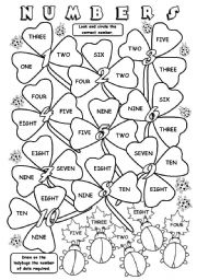 English Worksheet: Numbers