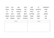 English Worksheet: verb
