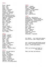 English Worksheet: vocabulary