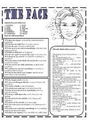 English Worksheet: THE FACE