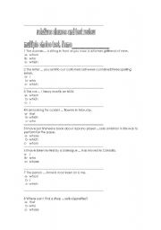English Worksheet: relative clauses test and test review