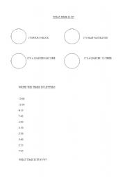English worksheet: What´s the time ?