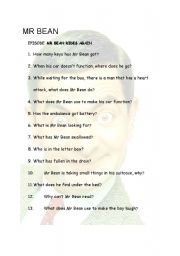 English worksheet: Mr Bean rides again