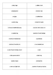 English Worksheet: strange presents