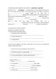 English Worksheet: Adjectives