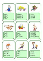 Irregular Verbs Card Game / Part 4