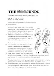 English Worksheet: Growing Old