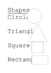 English worksheet: Shapes