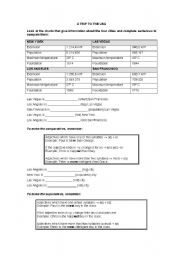 English worksheet: A TRIP TO THE USA