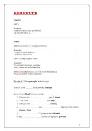 English worksheet: Genitive