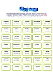 English Worksheet: wordwarm