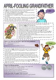 English Worksheet: April-fooling Grandfather