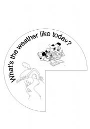 English Worksheet: Weather wheel part 1 of 2