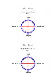 English worksheet: Learn the time