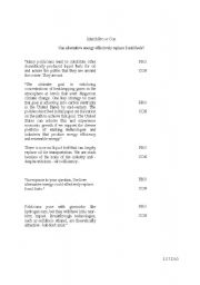 English Worksheet: Match arguement pro vs con