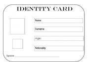 English worksheet: Personal ID