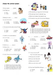 English Worksheet: revison for 8th grades part 1