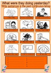 English Worksheet: Past Continuous Tense.