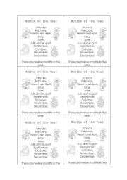 English worksheet: Months of the year song