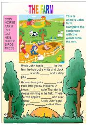 English Worksheet: The farm