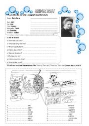 English Worksheet: SIMPLE PAST (2 PAGES)