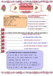 SUGGESTIONS  : How to make suggestions : 5 different exercises 