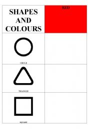 English worksheet: colours and shapes