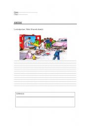 English Worksheet: describe a picture - writing