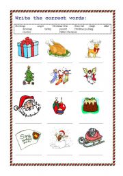English Worksheet: Write the correct words