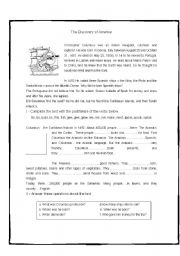 English Worksheet: The Discovery of Americas